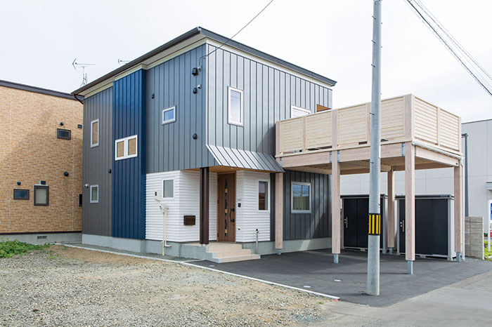 間口の狭い土地にも対応できる都市型のコンパクトな企画型住宅「SOCOCO」。
